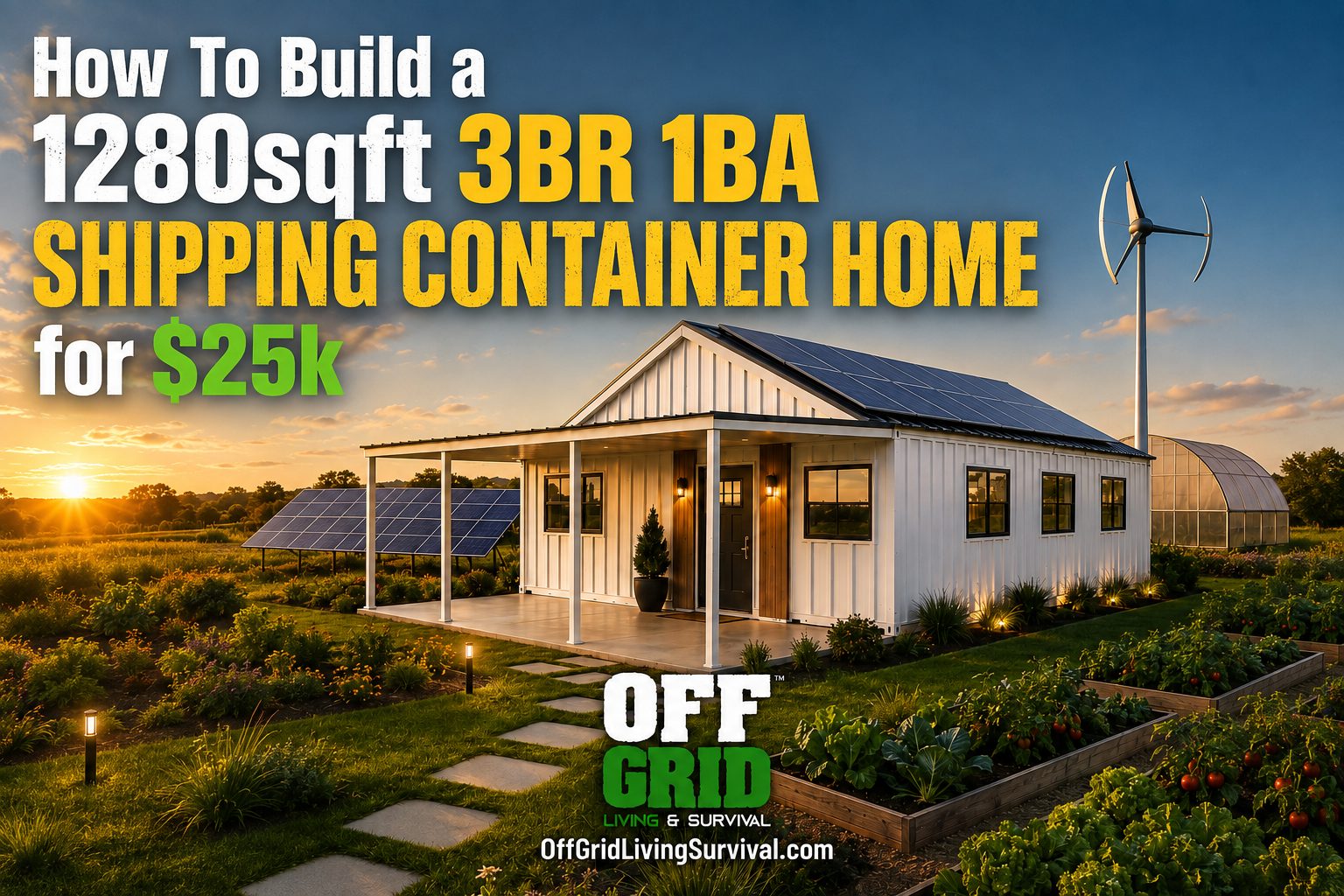 1280sqft 3BR 1BA Shipping Container Home for $25k